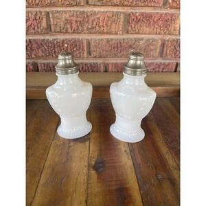 Vintage Milk Glass salt and pepper shakers 5.5” tall excellent vintage condition